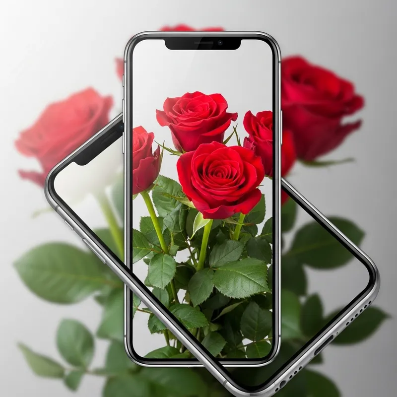 Red Roses Bouquet on iPhone