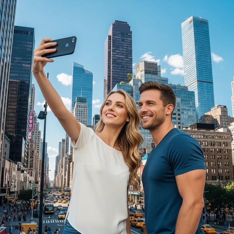 Taylor Swift and Travis Kelce Urban Selfie