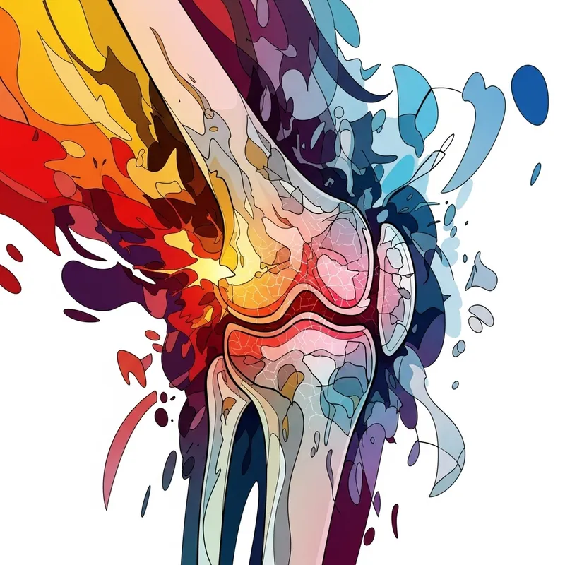 Knee Osteoarthritis Abstract Art Representation
