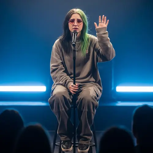 Billie Eilish: Young Singer with Unique Style on Stage