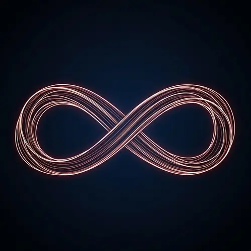 Elegant Infinity Symbol Calligraphy Art