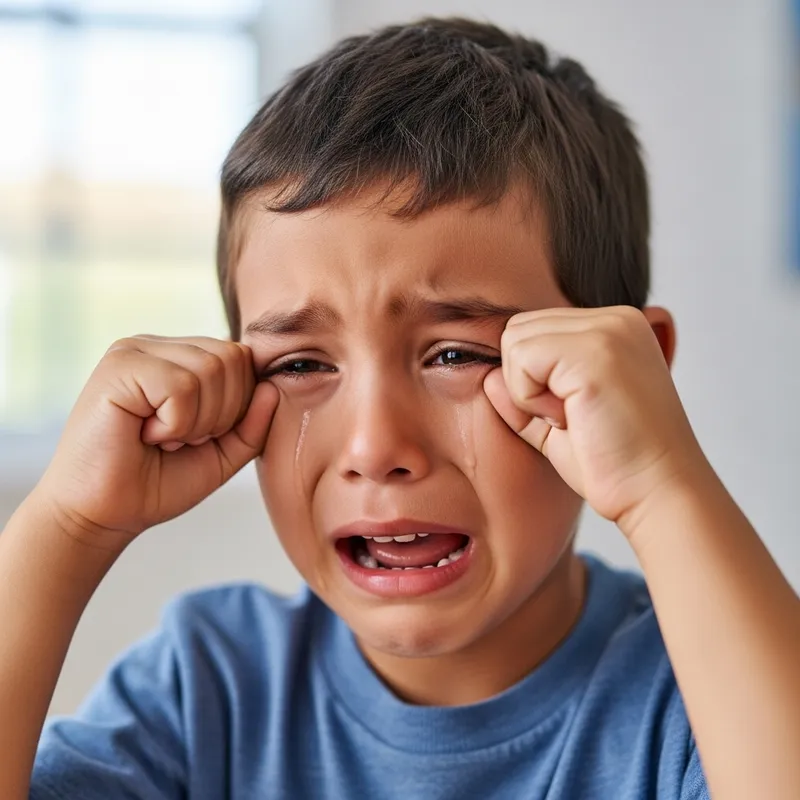 Crying Boy - Emotional Hispanic Child in Distress Crying Boy - Emotional Hispanic Child in Distress