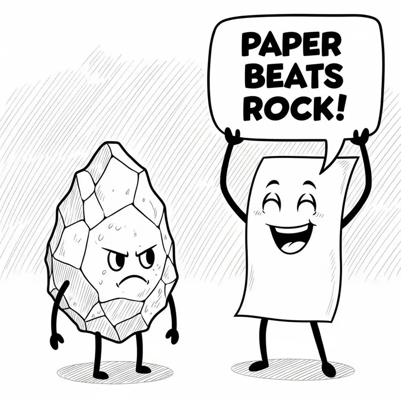 Paper Beats Rock! Personified Objects Comic Page
