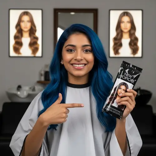 Cute South Asian Girl Promoting New Hair Dye - Must-See!