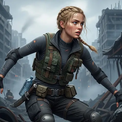 Dystopian Survival Contest: Blonde Teenage Female Competitor