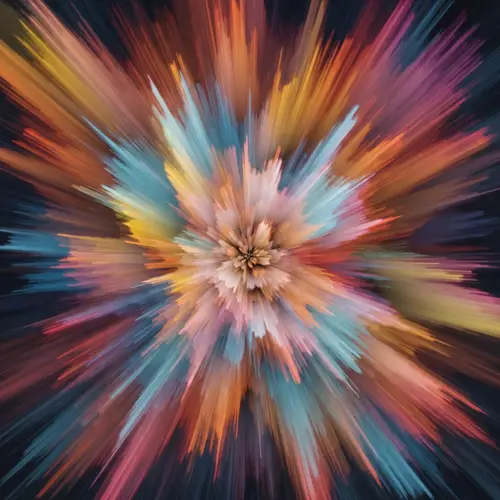 Vivid Energy Burst | Dynamic Strokes & Chaos - Abstract Art