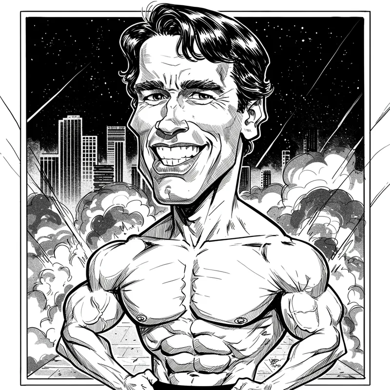 Arnold Schwarzenegger Caricature Art Collection