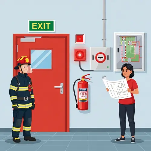Robust Fire Safety Measures: Secure Environment Illustration