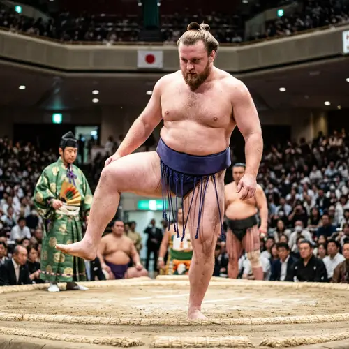 Realistic European Sumo Wrestler Photo