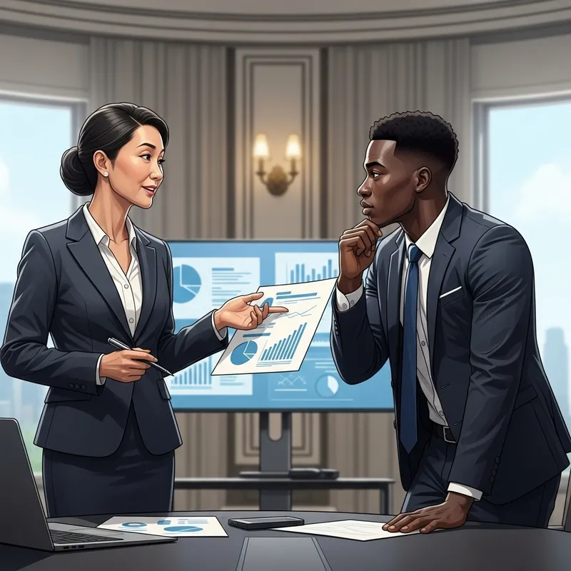 Successful Business Tycoons Engage in a Productive Conversation