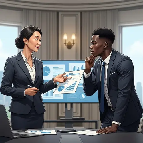 Diverse Business Tycoons Discussing Strategies in Modern Conference Room