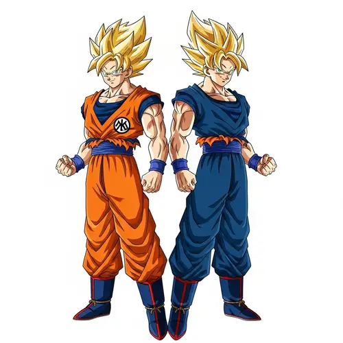 Muscular Martial Artists Battle - Orange vs Blue Warriors