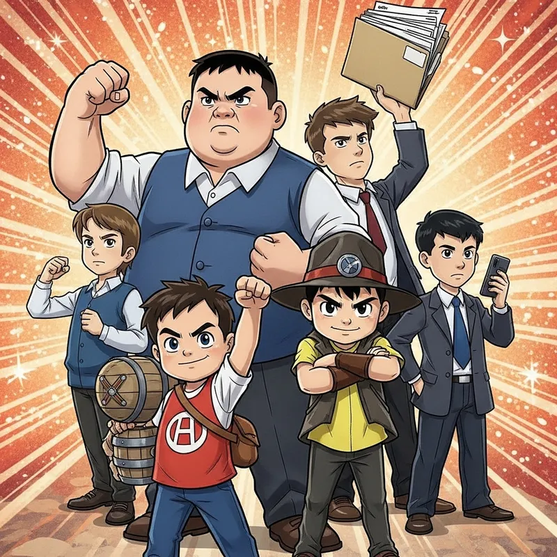 Brave Boys in Epic Pose - Small, Confident, Chubby, and Dedicated