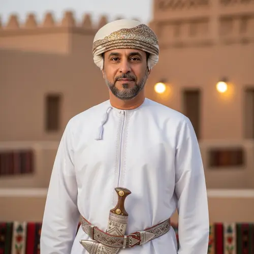 Professional Omani Middle-Aged Man | Oman Tradition Scene