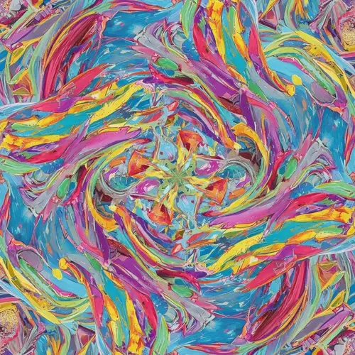 Vibrant Paint Strokes: Abstract Expressionist Masterpiece