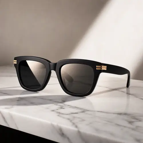 Stylish Black Designer Sunglasses - Premium Photography