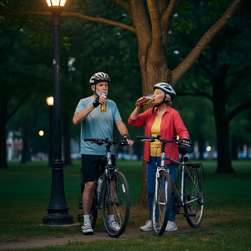 Wednesday Night Bicycle Riders Ending with a Beer