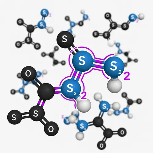 Detailed Illustration of Sulfur Dioxide Molecular Structure