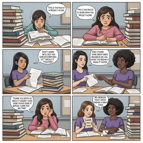 Debt of Gratitude Comic Strip - Compassion and Friendship