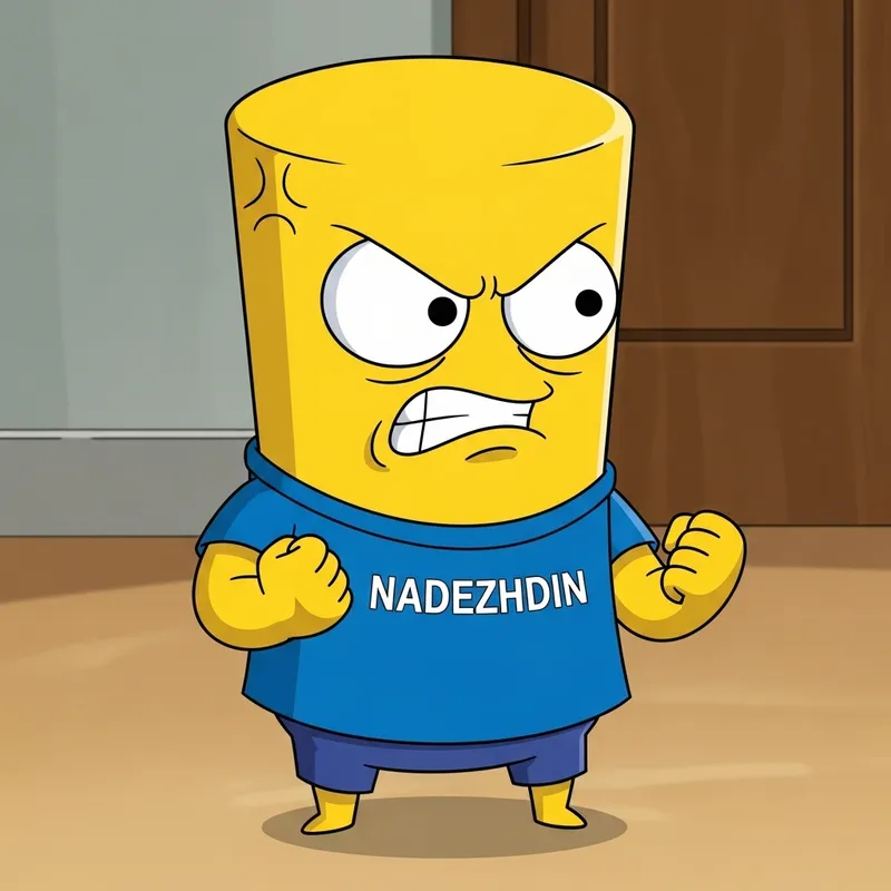 Nadezhdin Minion: Pumped Up with Angry Expression