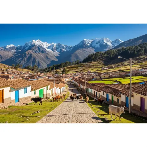 Beautiful Views of Carhuamayo in the Andes of Junin, Peru