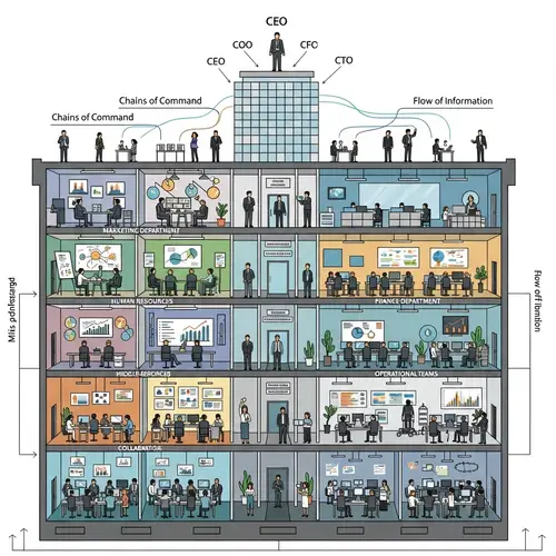 Corporate Hierarchy Illustration | Department Chains Command