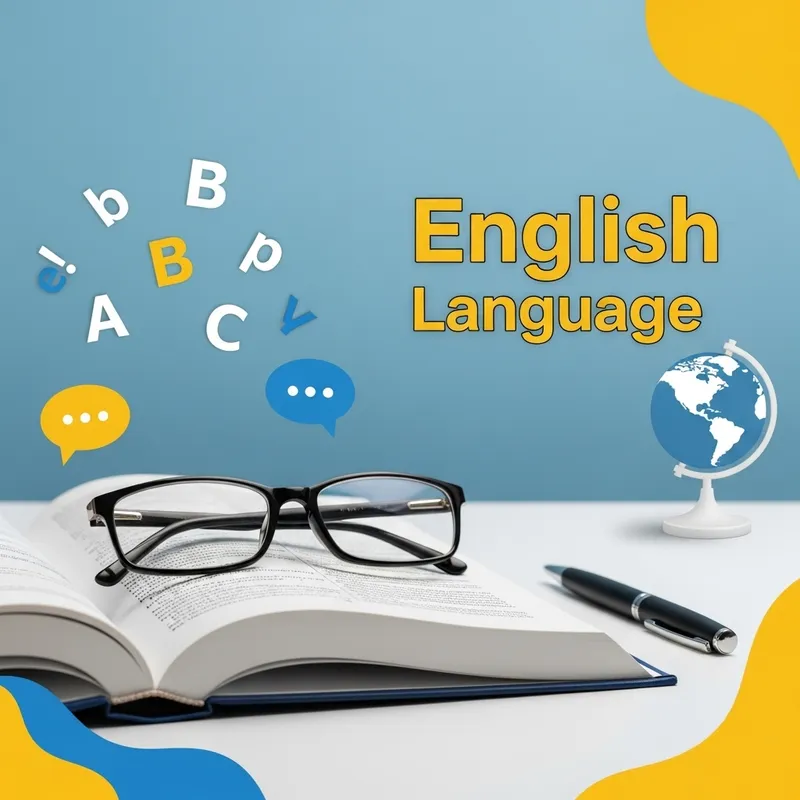 Captivating English Language YouTube Channel Cover Design