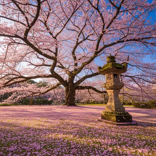 Vibrant Sakura Tree in Full Bloom