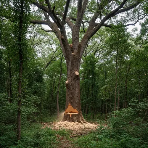 Acacia Tree in Lush Forest: Nature's Resilience & Human Intervention