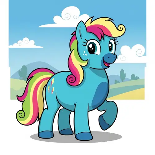 Colorful and Cheerful Pony Illustration | Strong and Sturdy Traits