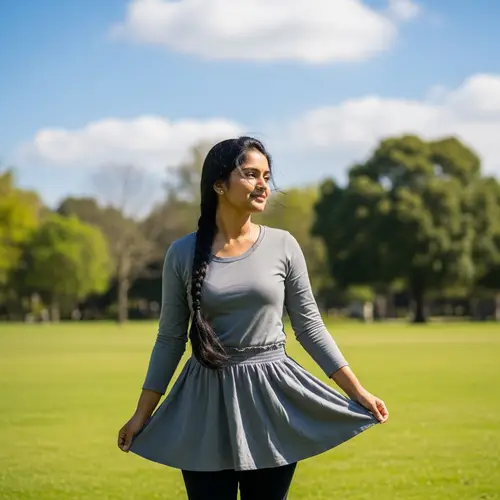 Serene South Asian Woman in Green Park