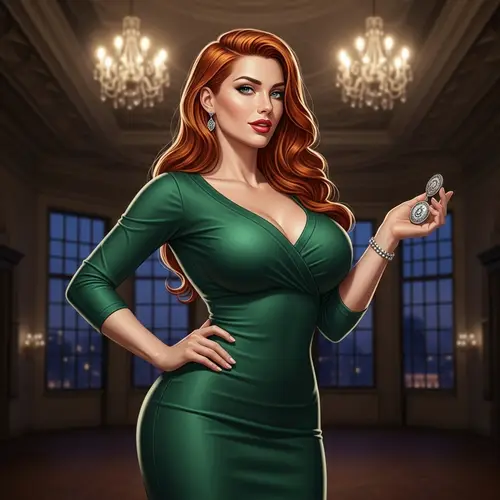 Fiery Red-Haired Woman with Blue Eyes | Allure & Confidence