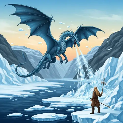 Viking Dragon: Majestic Norse Mythology Scene
