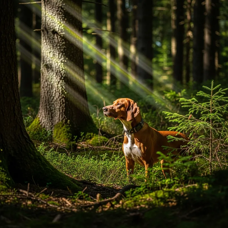 Majestic Hunting Dog in Forest - Expert Tracker