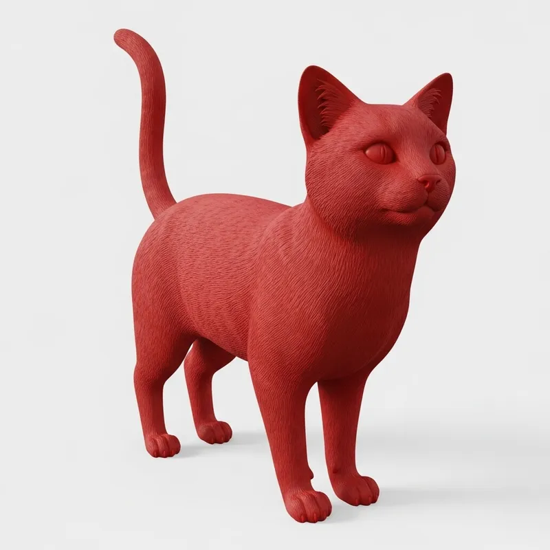 Stunning Red Cat 3D Model for Art Lovers Stunning Red Cat 3D Model for Art Lovers