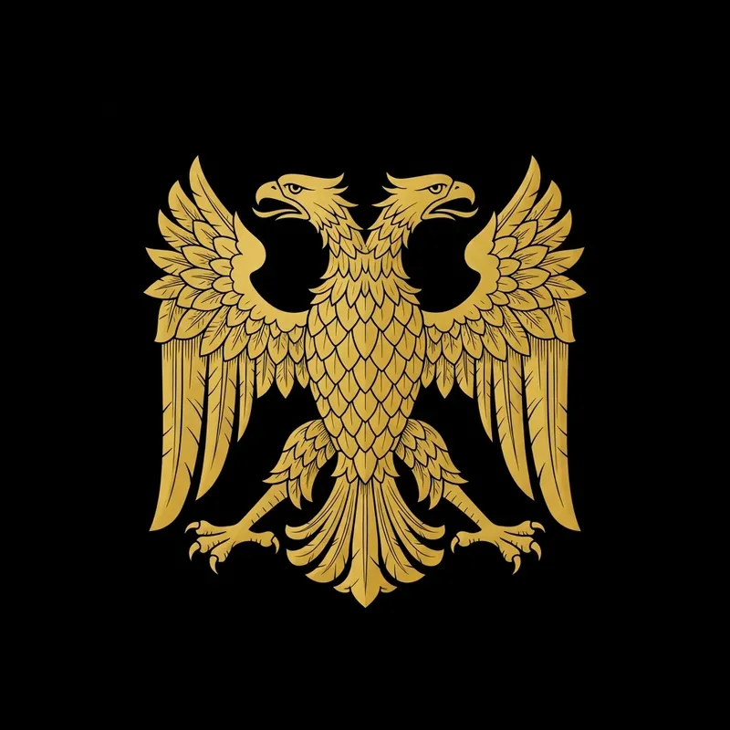 Majestic Golden Double-Headed Eagle Coat of Arms Majestic Golden Double-Headed Eagle Coat of Arms