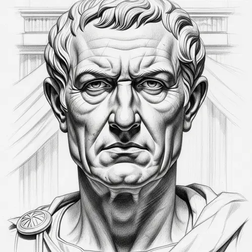 Marcus Aurelius Graphite Pencil Sketch | Ancient History Art