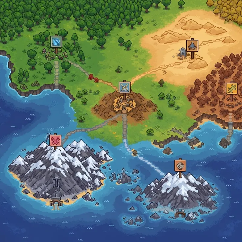 Epic Pixel Art Adventure Map Epic Pixel Art Adventure Map