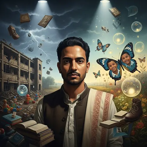 Surrealistic Portrait of Male Humanitarian | Children's Rights Advocate