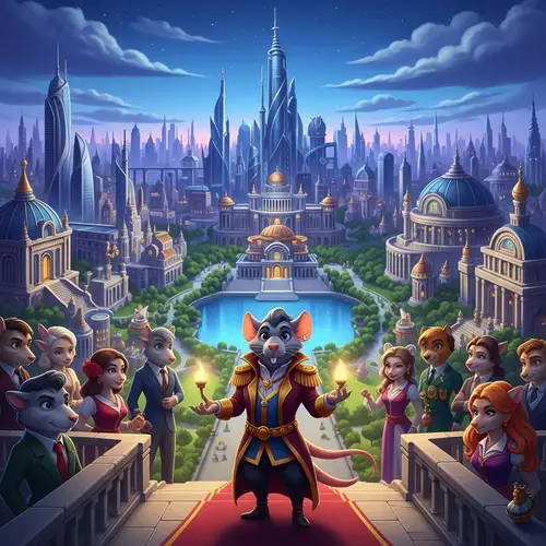 Opulent Rat Leader in Diverse Animal Empire