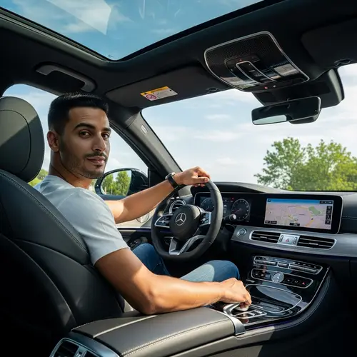 Middle-Eastern Man in Modern Car | Leather Seats, Sophisticated Dashboard