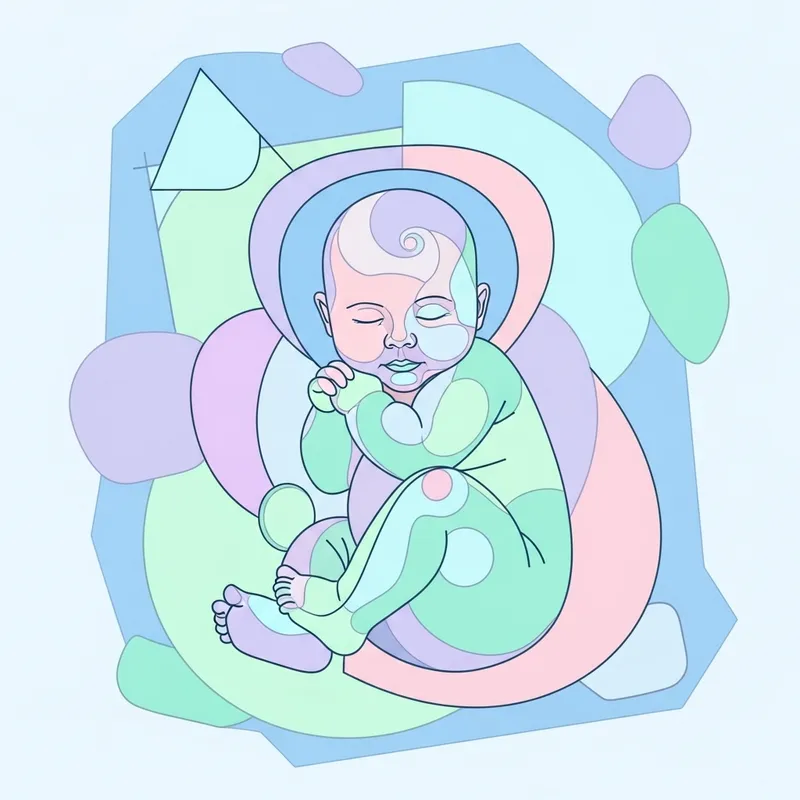 Abstract Baby: Geometric Representation in Soft Pastels