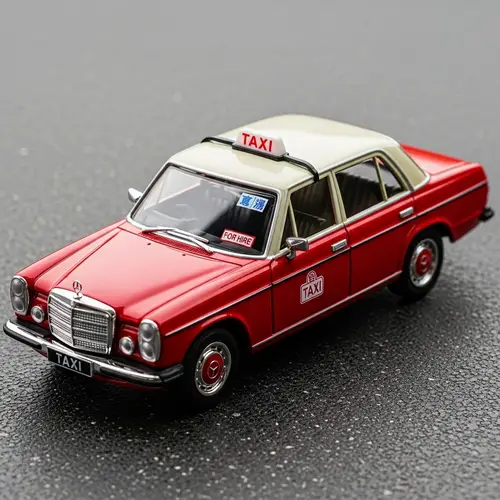 Hotwheels Mercedes Benz W114 Hong Kong Taxi Toy Car