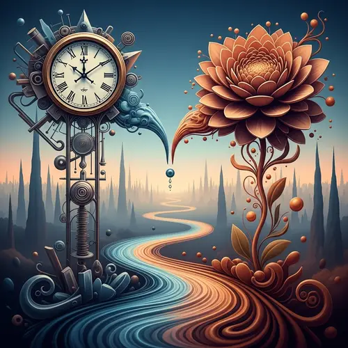 Surrealistic Depiction of Male and Female Self-Pleasure