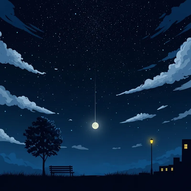 Lonely Nights Abstract | Depicting Solitude in Blues and Blacks