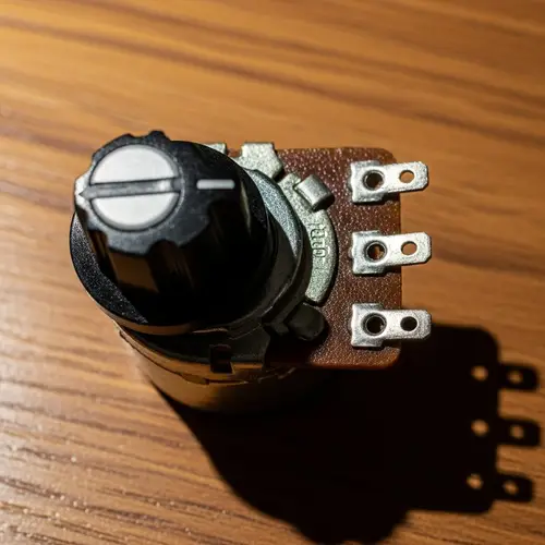 Detailed Top View of Potentiometer | Electronics Component