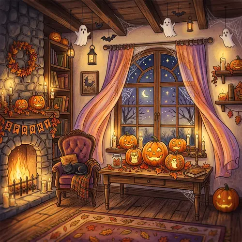 Whimsical Halloween Living Room Decor Ideas