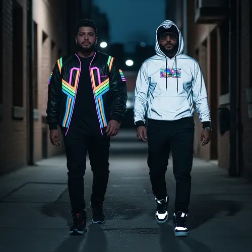 Neon Noir Streetwear Men - Urban Fusion Fashion