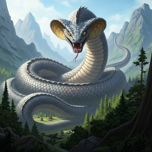 Enormous Mythical Serpent | Ancient Landscape Fantasy