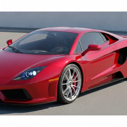 Glistening Cherry-Red Supercar | Aerodynamic Design
